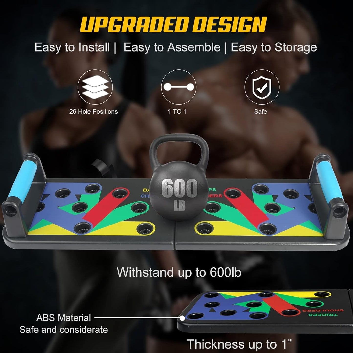 Push Up Board. 28 in 1 Pushups Fitness Stands Push Up Handles for Floor Portable Strength Training Home Gym at Home Workout Equipment for Man and Women