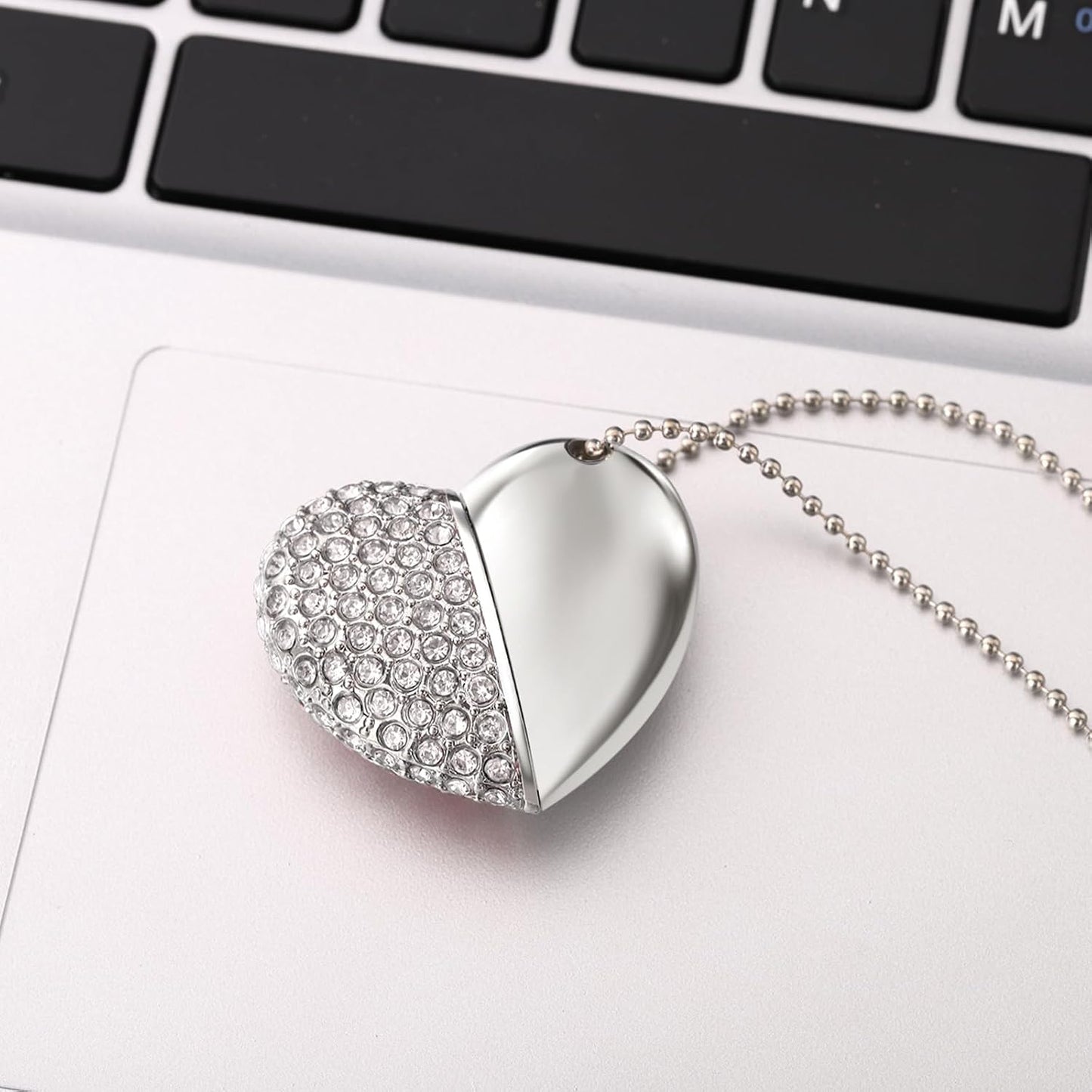 Kayllesine 2.0 64, USB Flash Drive,Cute Romantic Heart Shape USB Memory Stick,Thumb Drive for Photos, Music, Files