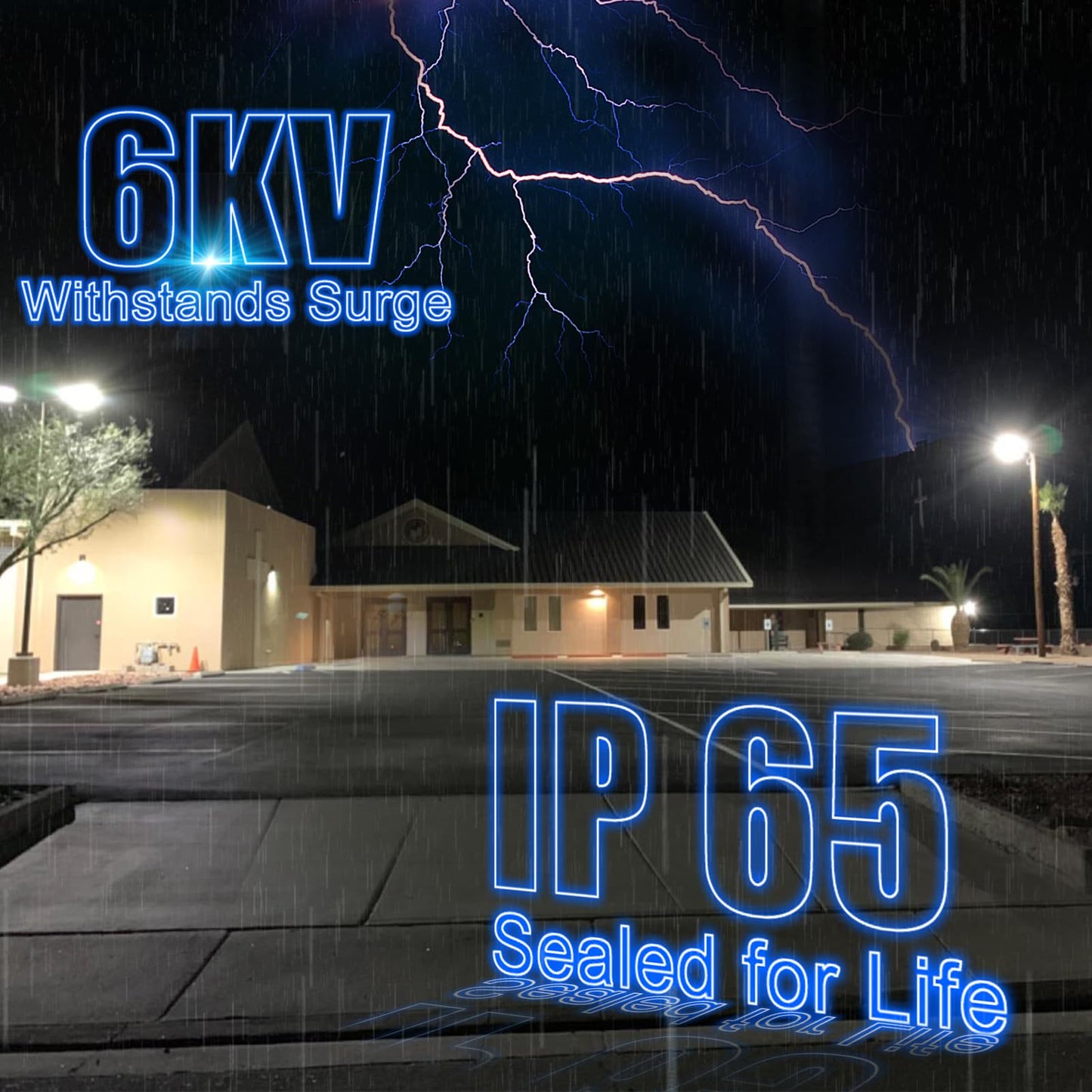 Lightdot 600W LED Parking Lot Lights 150000Lms (Eqv.2400W MH/HPS) 5000K LED Pole Lighting Dusk to Dawn Parking Lot Light with Arm Mount for 30~65Ft Height Roadways/Yard/Roadway/Backyard/Garage-2Pack