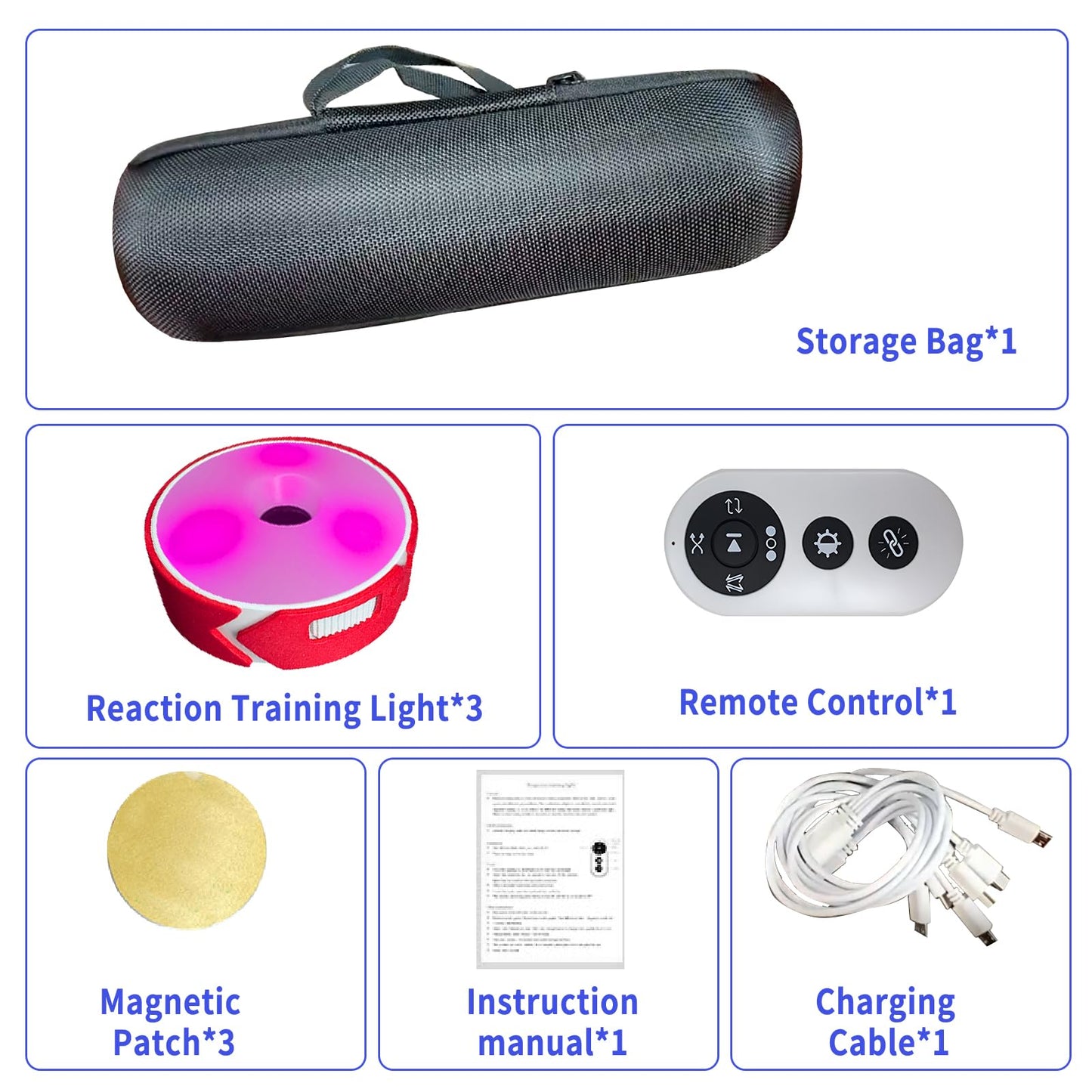 SWTHM 3Pcs/Pk Agile Reaction Training Lamp Set, Reaction Training Light Speed Agile Reaction Light Equipment Quick Reaction Lights Enhancing Speed and Agility Tools