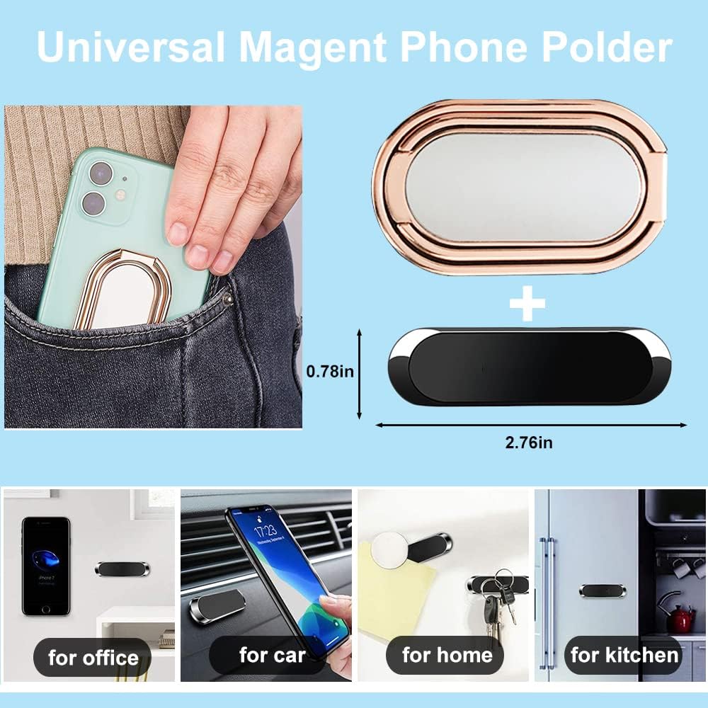 CLZWiiN 360 Phone Ring Holder Finger Kickstand, Foldable Rotation Cellphone Grip for Desk, Office Desktop, Cell Phone
