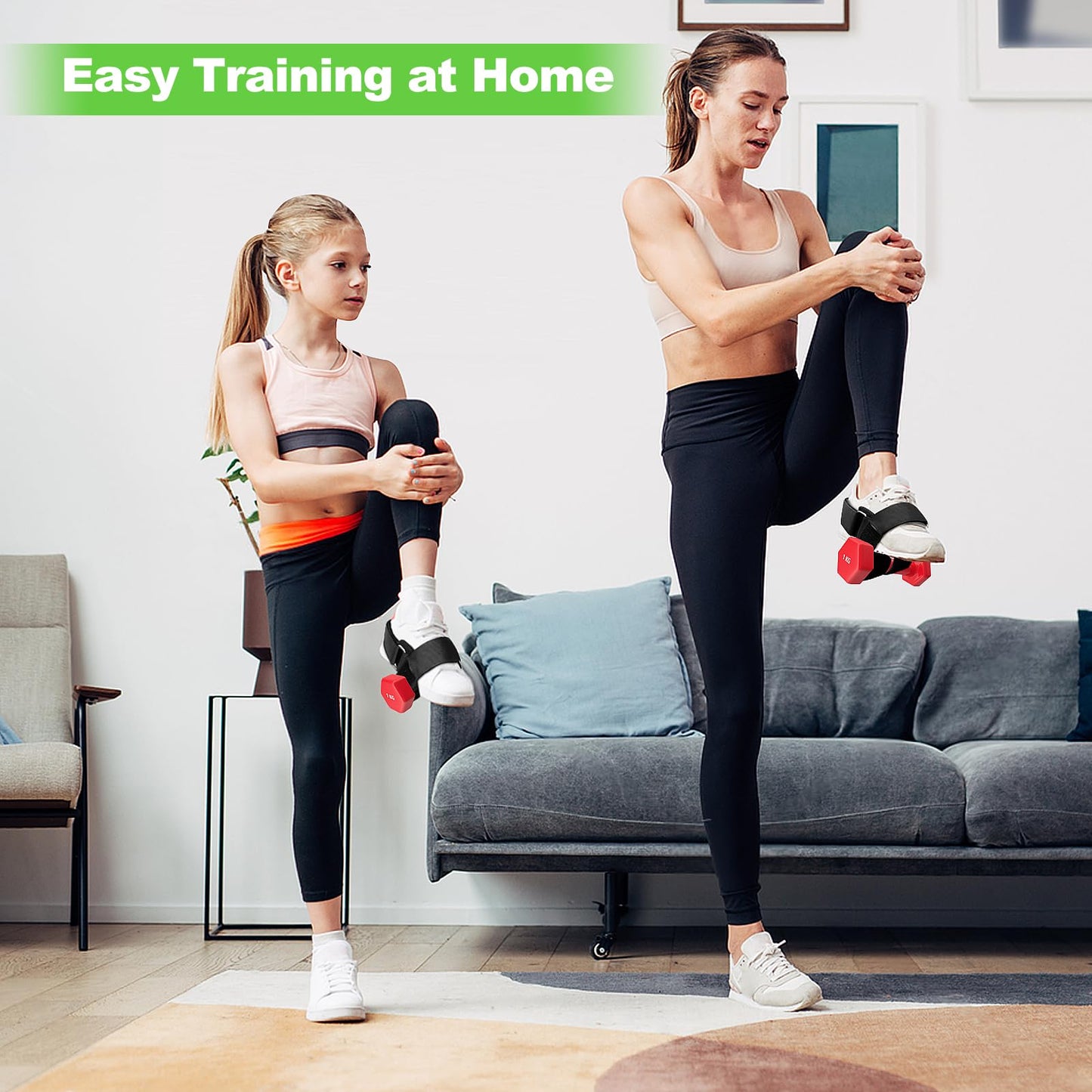 Dumbbell Foot Attachment- Adjustable Ankle Weights Strap for Leg Workouts, Home Gym Equipment - Perfect for Hamstring Curl, Shin Splint Relief, Monkey Feet Weight Lifting - Leg Weights for Men & Women 1PCS