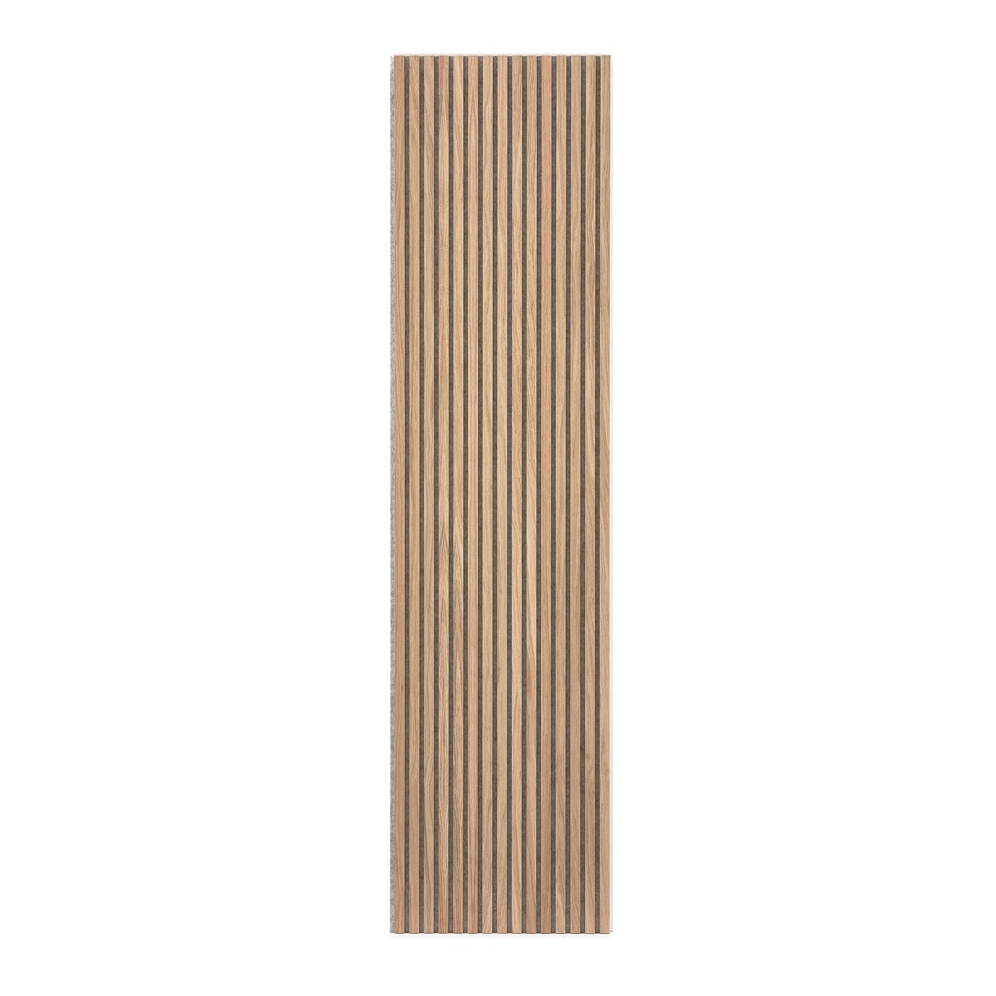 WVH Luxury American Oak Grey Felt Acoustic Slat Wood Wall Panels, Measures 47.24" x 25.20", Premium Finish, Interior Decor for Walls & Ceilings, Noise Cancelling & Sound Absorbing for Home, 2pcs