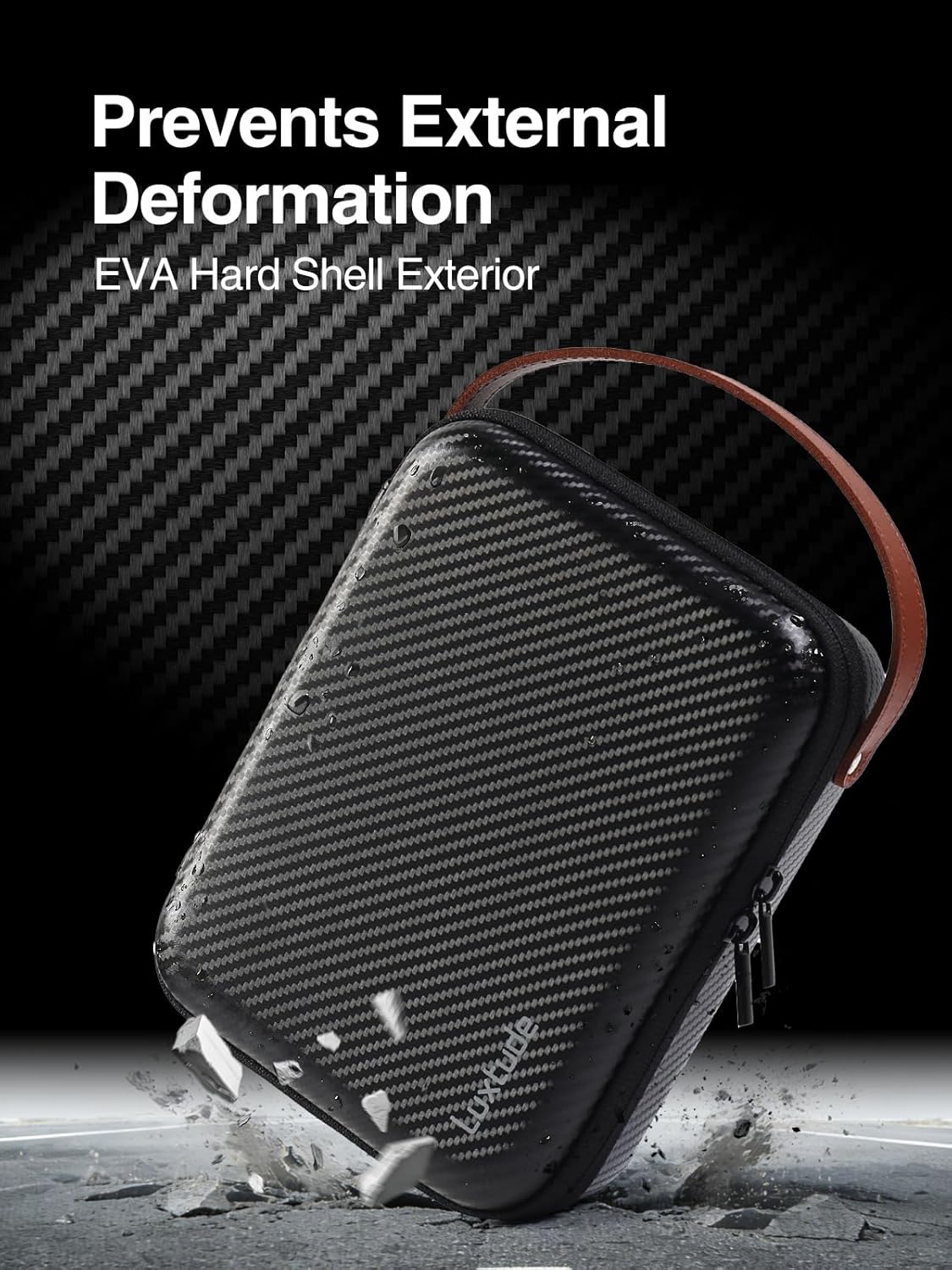Luxtude Electronics Organizer Travel Case for Chargers and Cords, Hard Case for Electronics, Portable Tech Bag, Travel