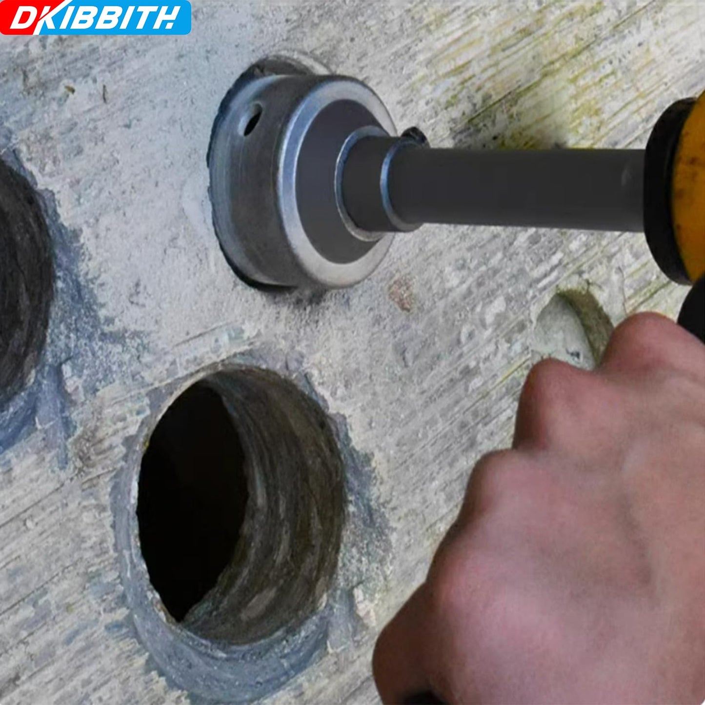 2" Concrete Hole Saw, 50mm Tungsten Steel Core Bit for Cinder Block, Brick, Rock, Plank Walls for Pipes or mini Split Lines, with SDS Plus Shank and 2 Center Positioning Drill Bits.