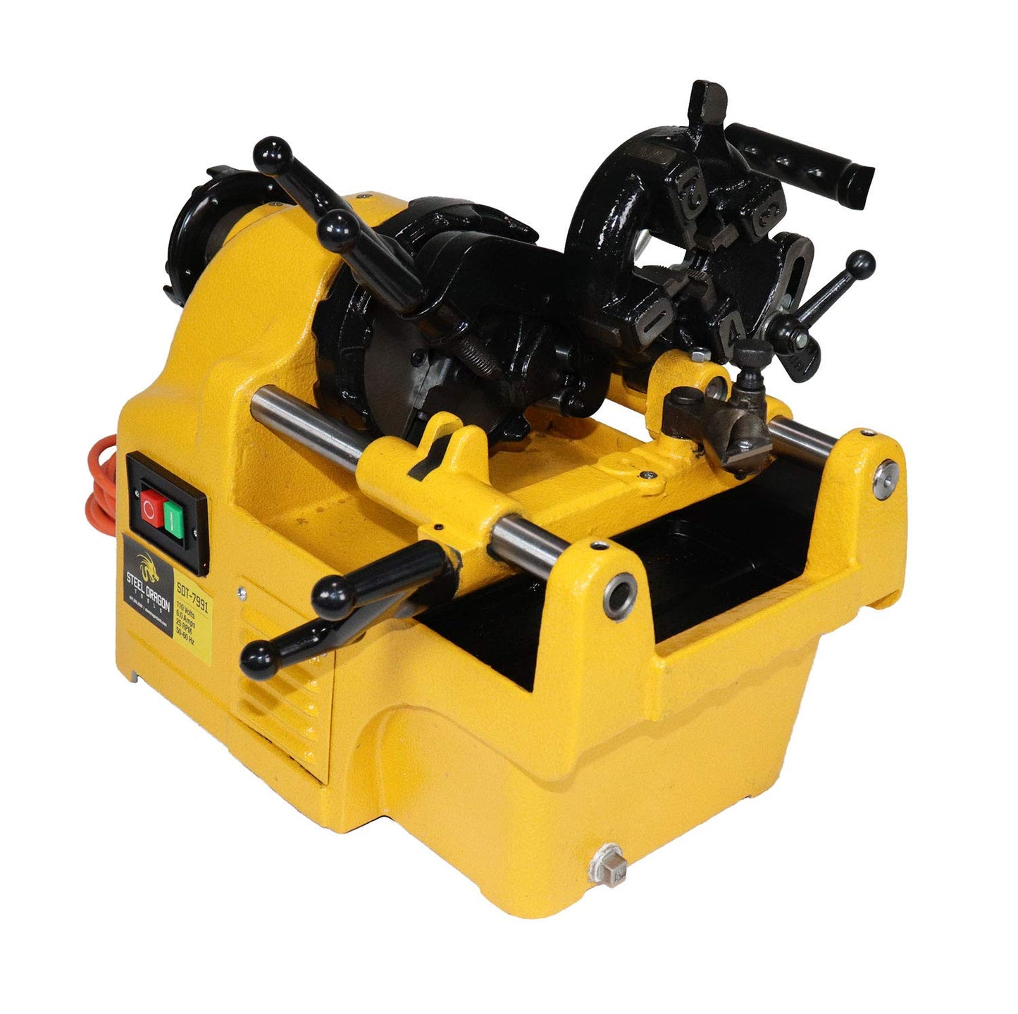 Steel Dragon Tools 7991 1/2"- 1" Power Pipe Threader Threading Machine and Self Oiling Die Head