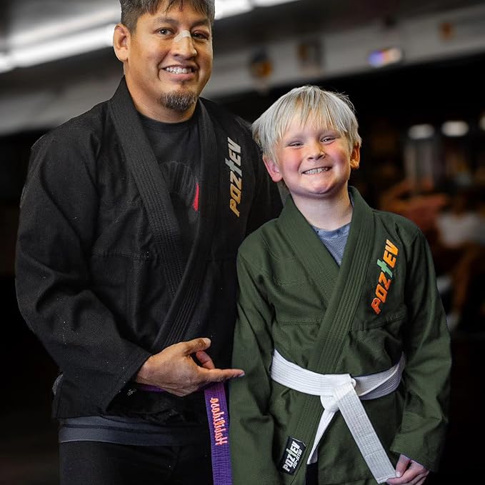 Kids Brazilian Jiu Jitsu Gi For Kids BJJ Gi Youth Grappling Kimonos Preshrunk Lightweight Martial Arts Uniform