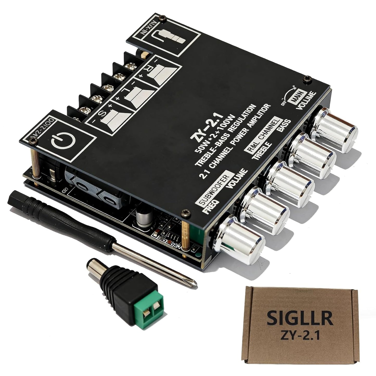 Generic 5.1 Board,200W 2.1 12-24 Bluetooth Audio Stereo Amplifier HiFi Channel Mini Subwoofer Power Amp Module