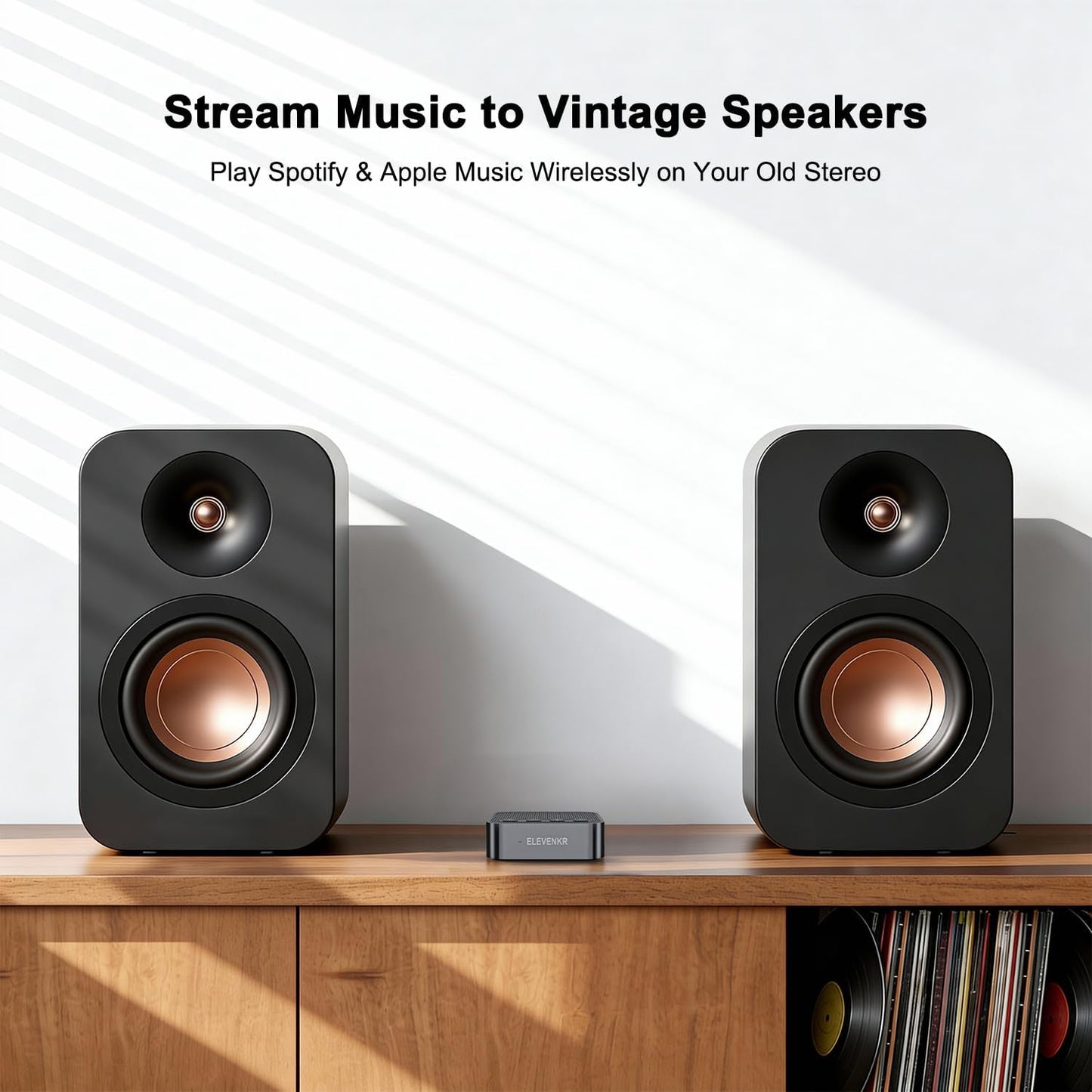 ELEVENKR 6.0 Bluetooth Receiver for Home Stereo - Bluetooth Audio Adapter for Old Stereo/Wired Speakers/Music Streaming