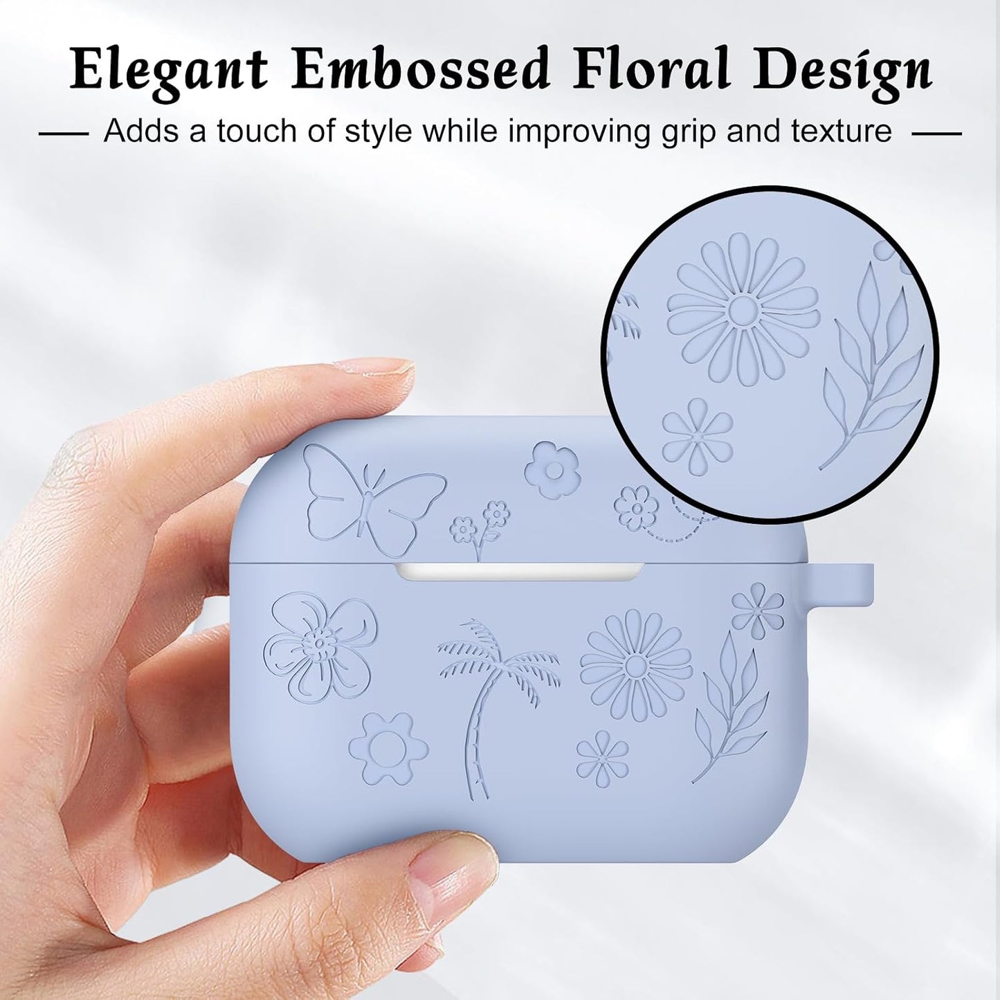 MATEPROX 3 3rd Generation[2025] Flower Design Compatible with AirPods Pro Case with Keychain/Hand Strap, Airpod Pro