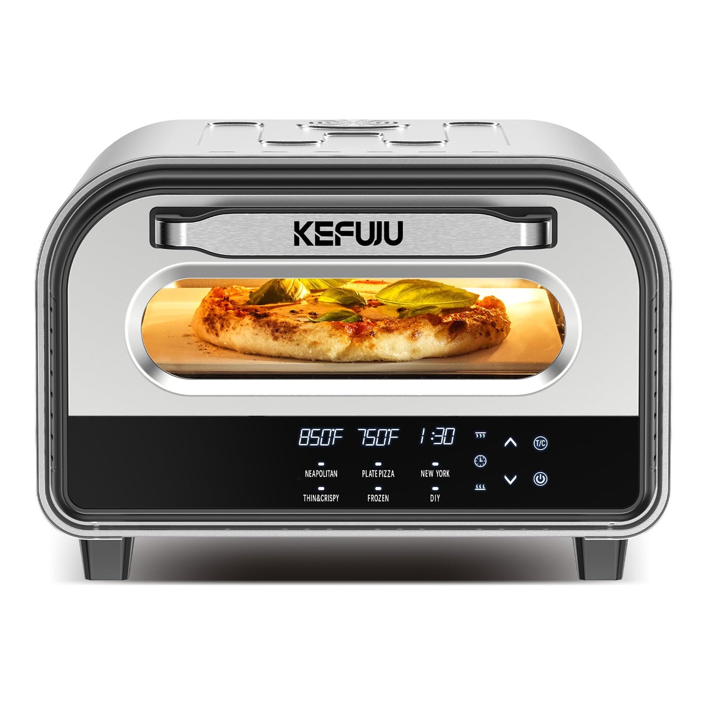 Pizza Oven Indoor,pizza maker,Makes 12 Inch Pizzas in 90s at 850°F,Countertop Electric Pizza Oven with Continuous Baking Without Reheating,Pizza Cooker with 6 Preset Modes,Pizza Stone&Peel Included