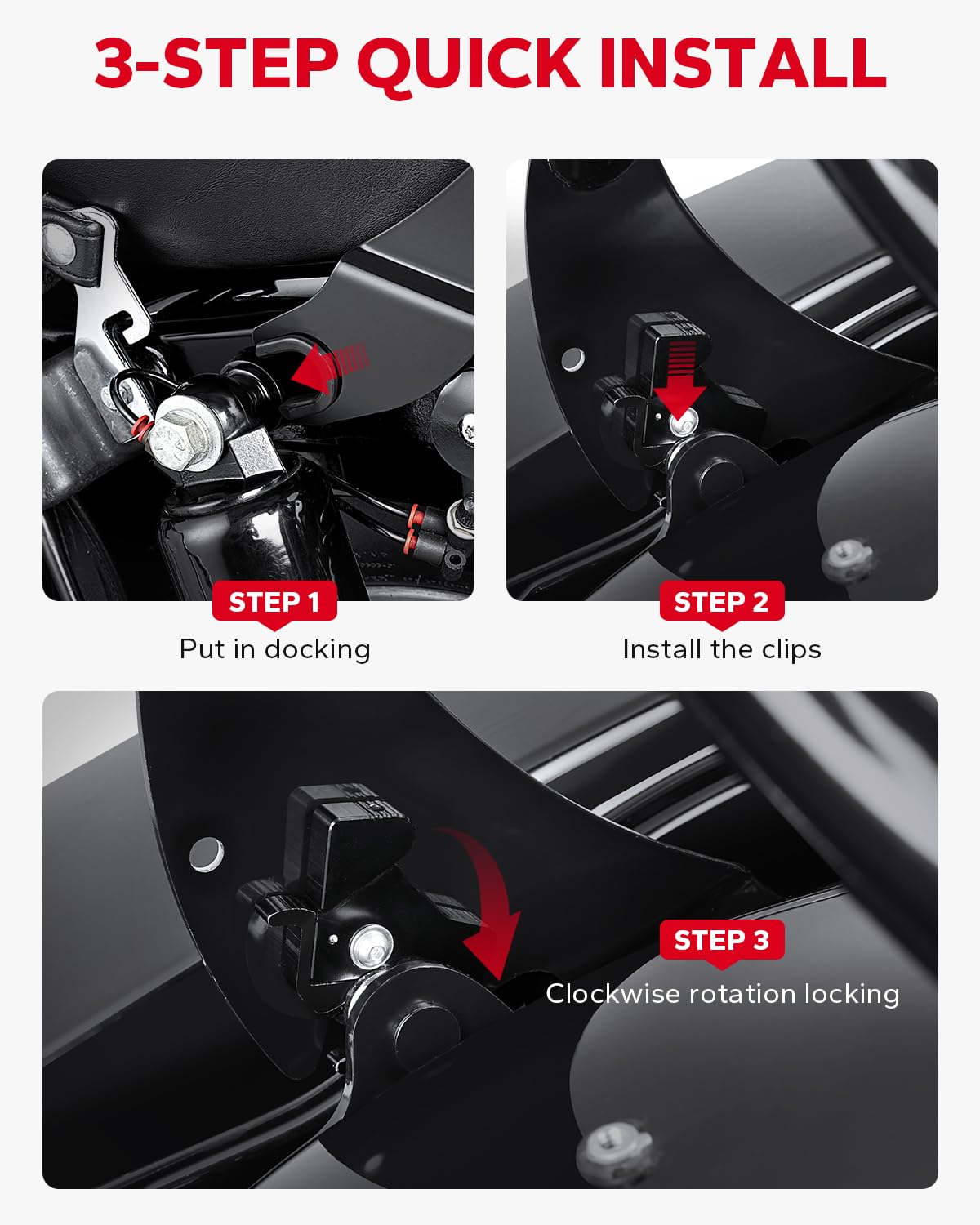 Amazicha Backrest Sissy Bar, Integrated Passenger Sissy Bar, Quick Release Detachable Backrest Fit for Harley Davidson Touring Road King Road Glide Street Glide Electra Glide 2009-2024, Black (28inch)