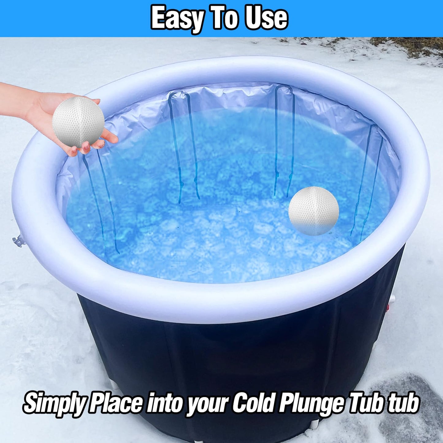 2 Pcs Cold Plunge Filter Scum Absorber, Ice Bath & Cold Plunge Accessories, Reusable Ice Bath Tub Filter Oil Scum Balls Floating to Keep Water Clear, Cold Plunge Water Filter, Ice Bath Water Cleaner