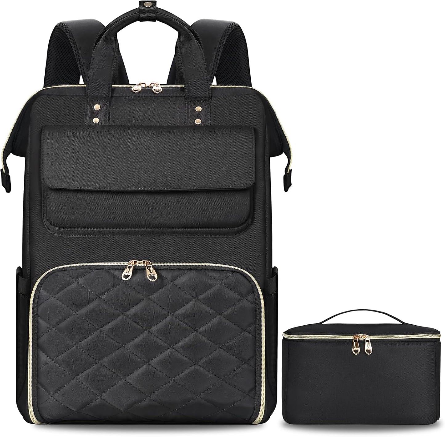 Backpack 15.6 Inch Backpack Backpack BERTASCHE Lunch for Women, Laptop with Insulated Cooler Lunch box, Nurse