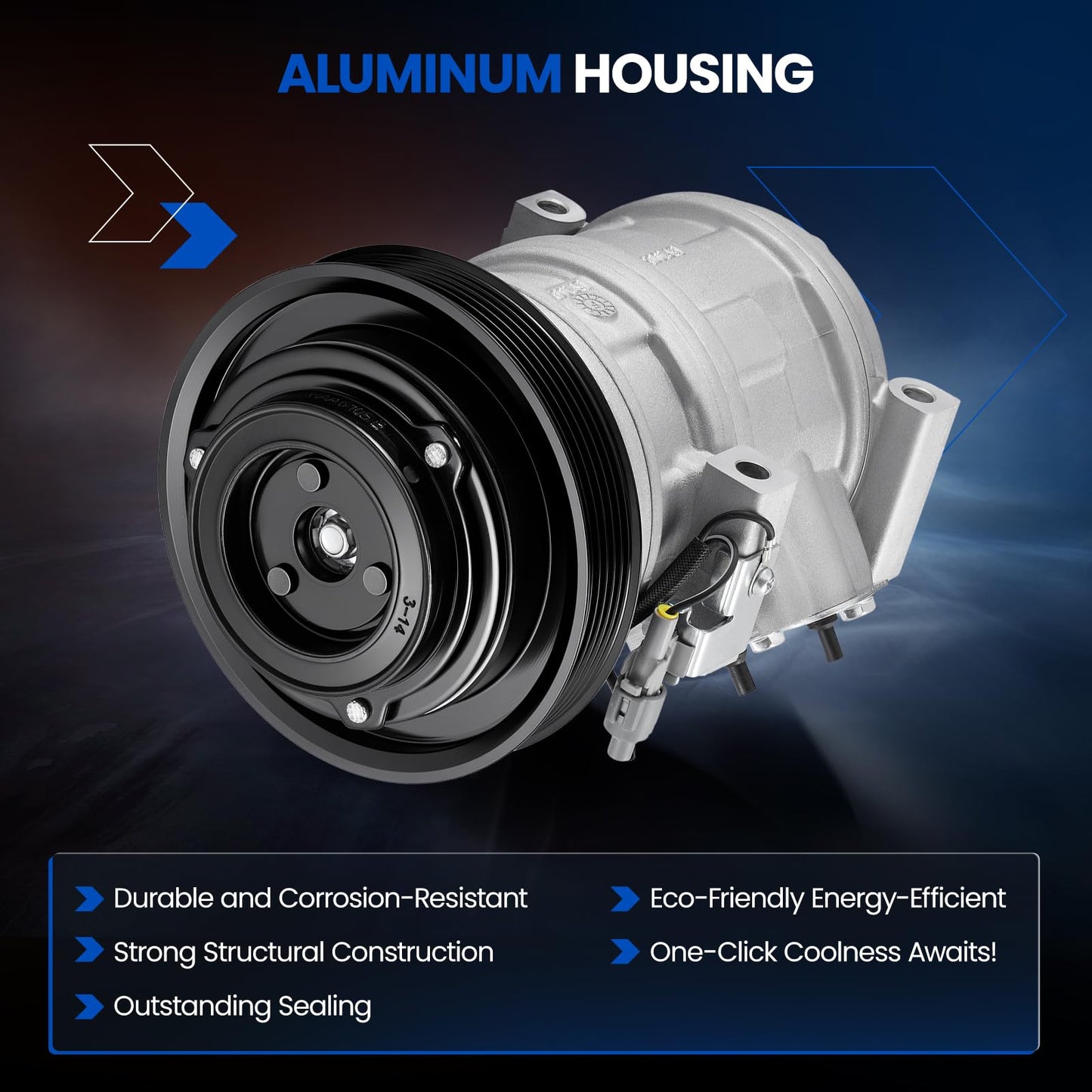 SYKRSS 68311 Air Conditioning A/C Compressor with Clutch Compatible with Toyota Celica 2000-2005 1.8L L4 GAS