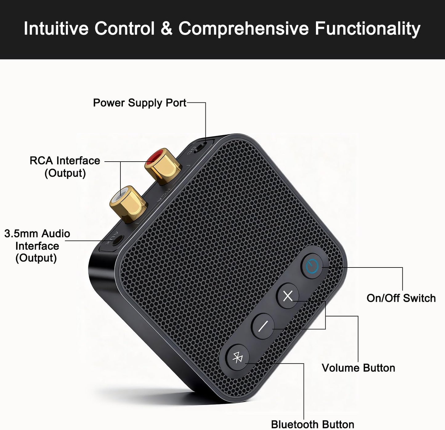ELEVENKR 6.0 Bluetooth Receiver for Home Stereo - Bluetooth Audio Adapter for Old Stereo/Wired Speakers/Music Streaming