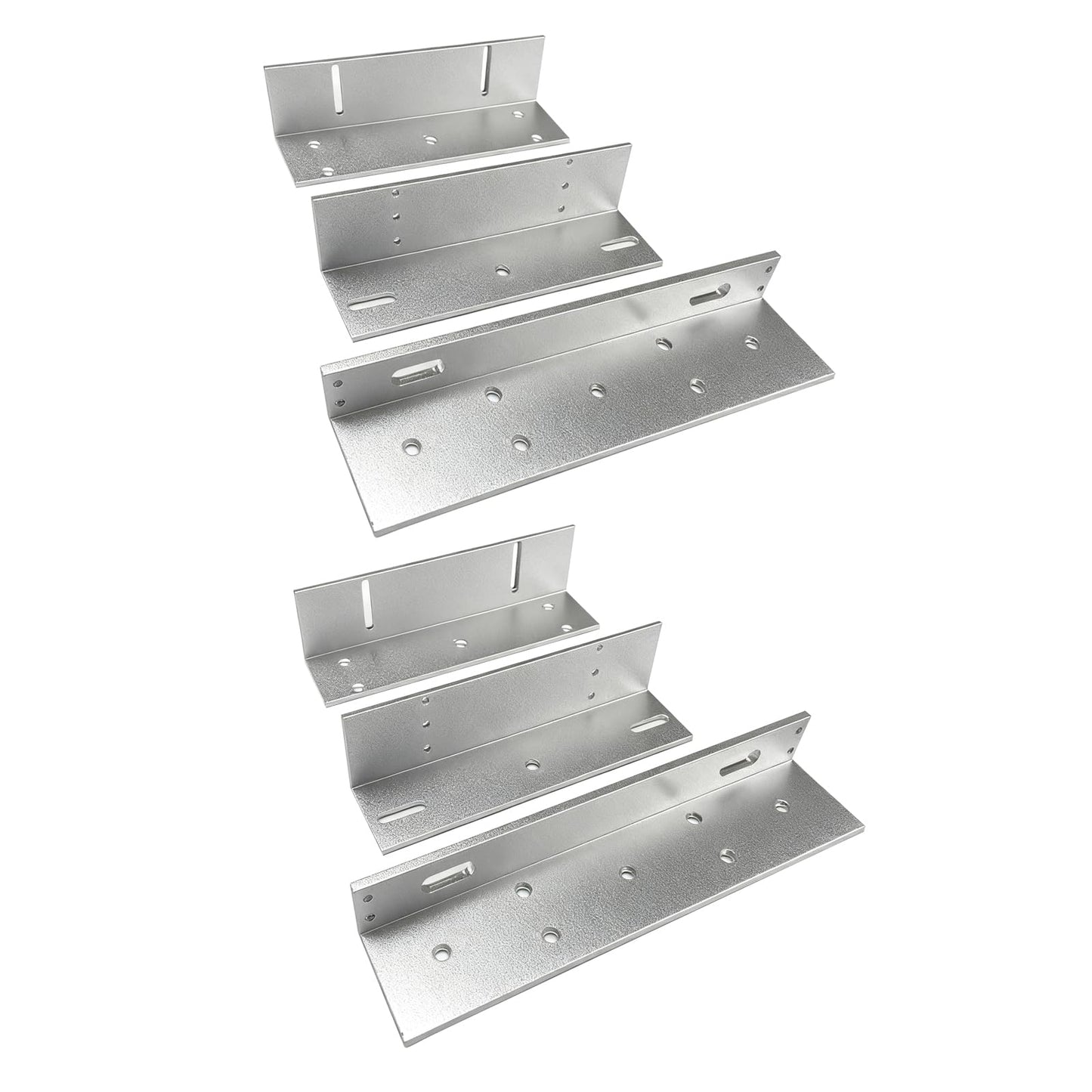 Double Door Electromagnetic Lock with Z and L Bracket 350KG 800LBS Holding Force 5-Wire with Signal Feedback Double Door Magnetic Lock 12V DC Fail Safe NC Mode for Access Control System