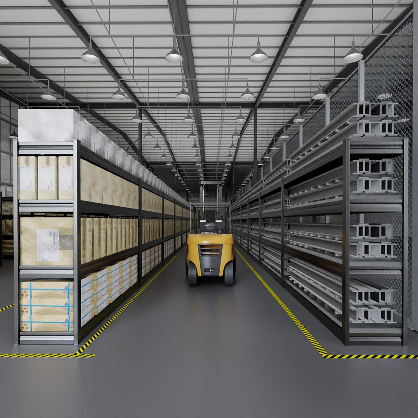 PMKES 67" W Garage Shelving Heavy Duty, 4 Tier Garage Shelves, 68" H Adjustable Storage Shelving Unit, Commercial Metal Shelves for Warehouse, Basement, Shop, 67" W x 20" D x 68" H