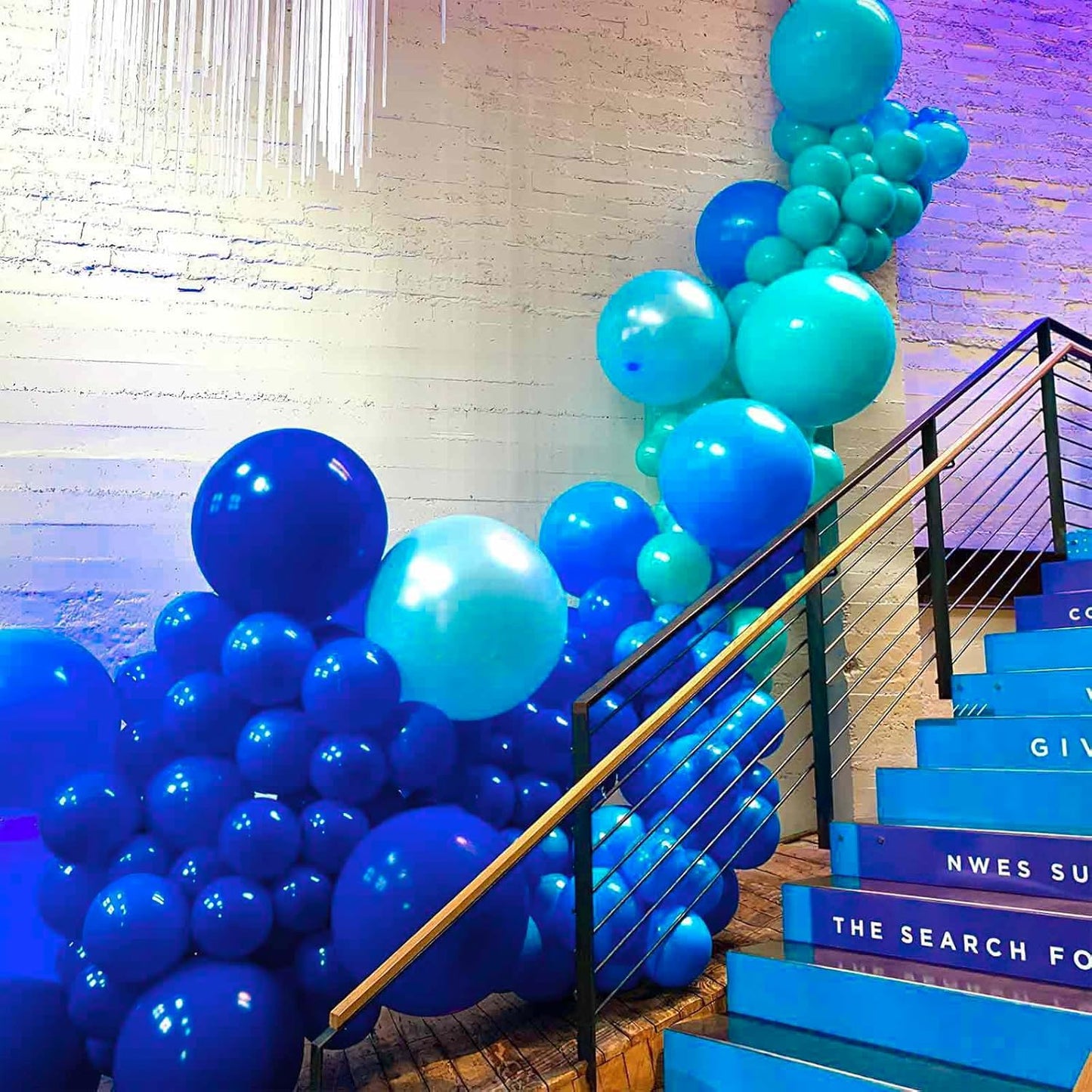 PartyWoo Royal Blue Balloons - 155-Piece Arch Kit for Baby Showers & Graduations | 5-12 Inch Sizes