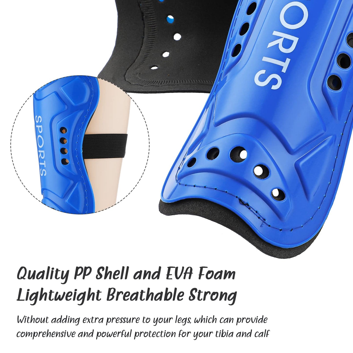 Junkin 24 Pairs Youth Soccer Shin Guards Lightweight Breathable Child Calf Protective Gear Soccer Equipment Kids Shin Guards for Boys and Girls Children Teenagers(Medium)