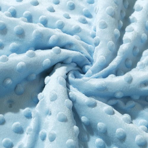 CREVENT Cozy Soft Sherpa Baby Blanket - Warm All-Season Crib & Stroller Blanket for Infants | 30" x 40" Blue Dot