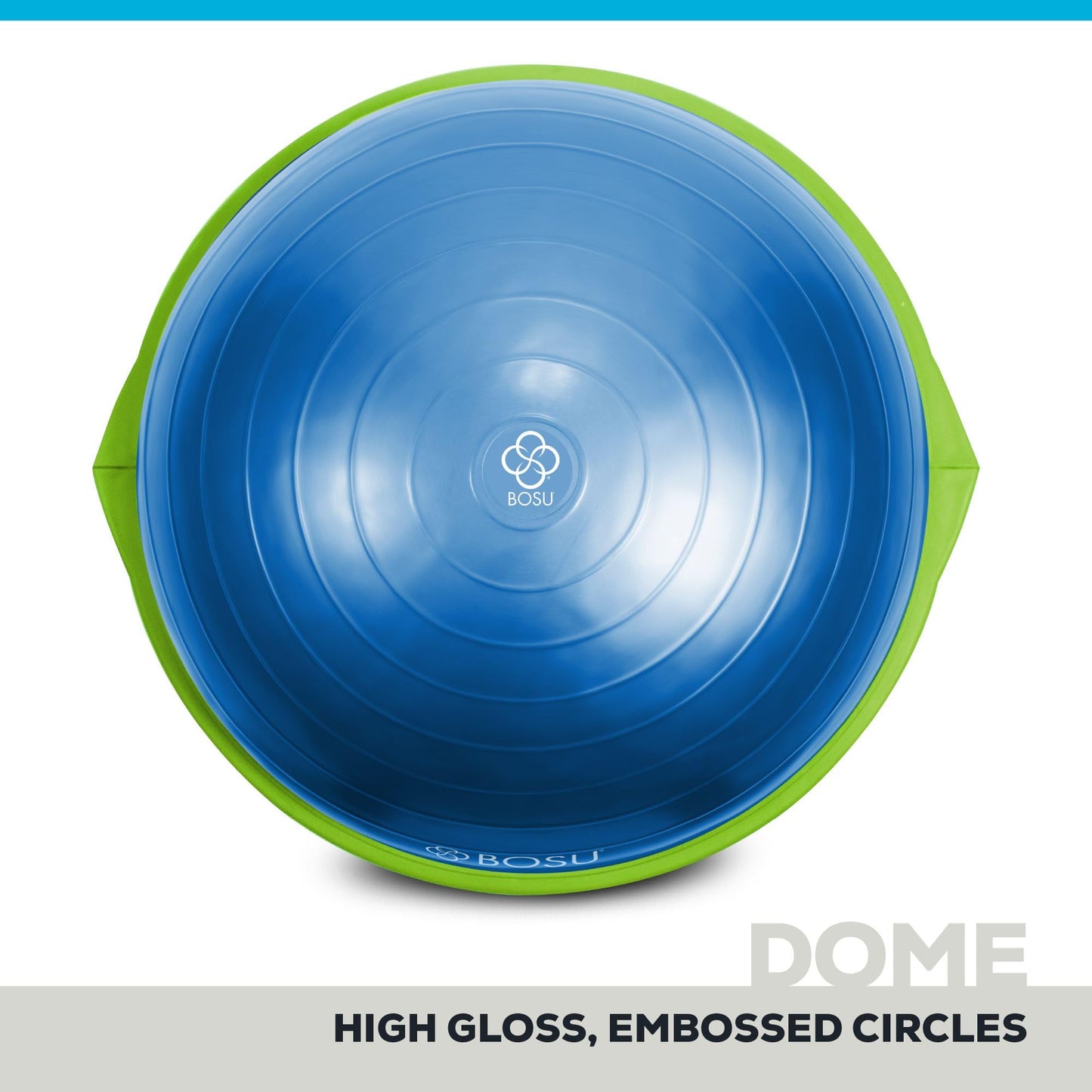 Bosu Home Gym Equipment the Original Balance Trainer Enhance Workout, Strength, Balance, and Flexibility with 26 Inches Diameter, Blue and Green