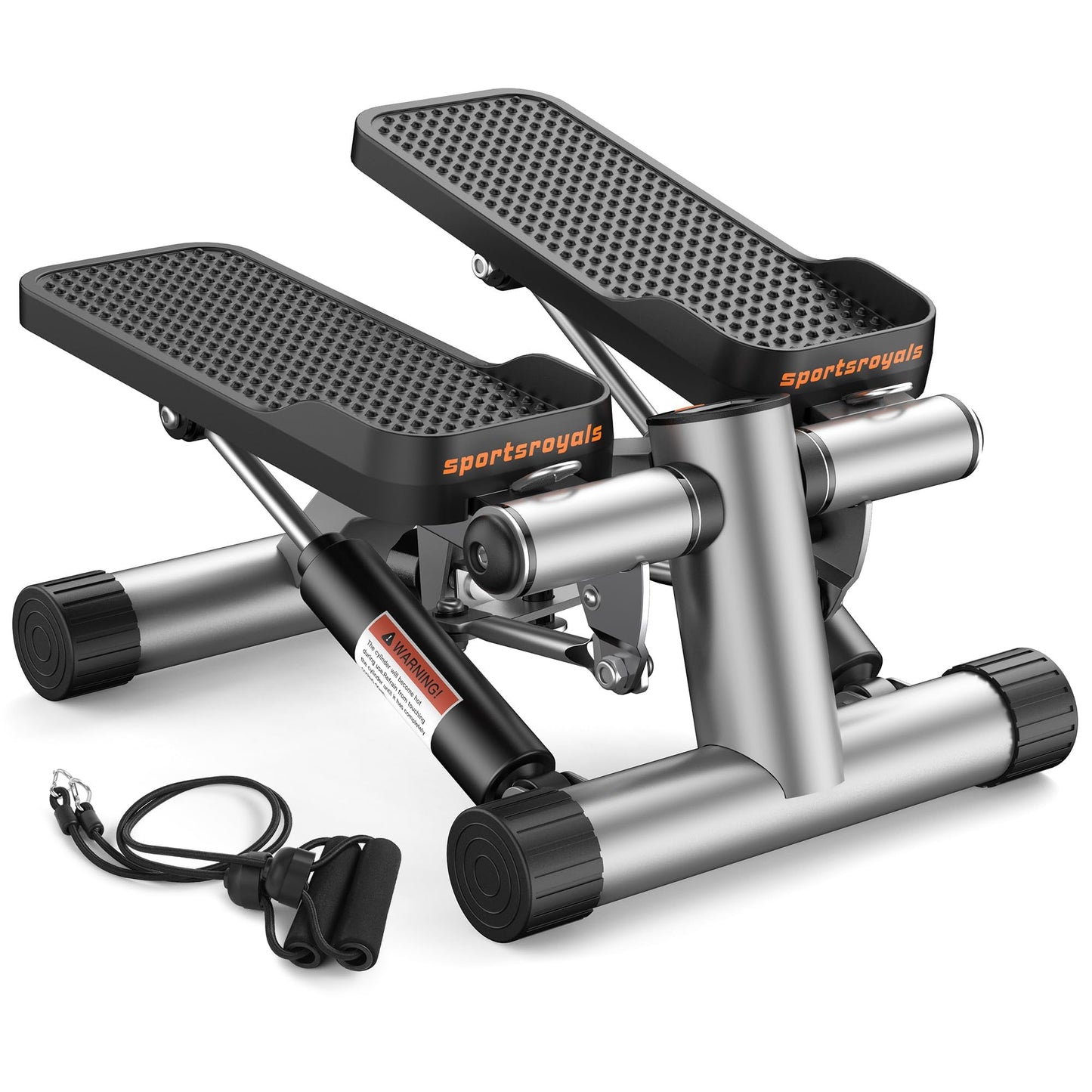 SPORTSROYALS Twist Stepper/Mini Stepper,Steppers for Exercise at Home,Stair Stepper with Resistance Bands for Full Body Workout, 660lbs Weight Capacity