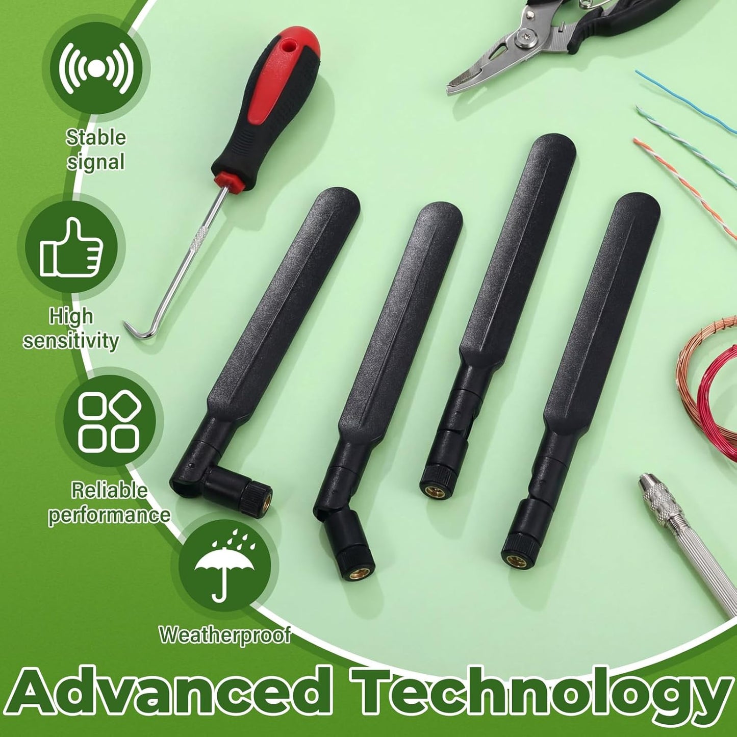 Kingdder 4 4G 4G Pcs WiFi Antenna LTE Antenna with SMA Male Paddle LTE Universal Wide Band Omni Directional Paddle