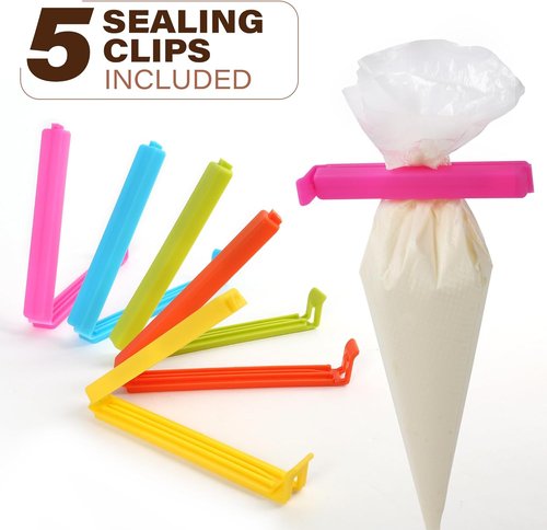 LotFancy 10-Inch Tipless Piping Bags - 500 Pcs Non-Slip Disposable Pastry Bags for Cake Decorating