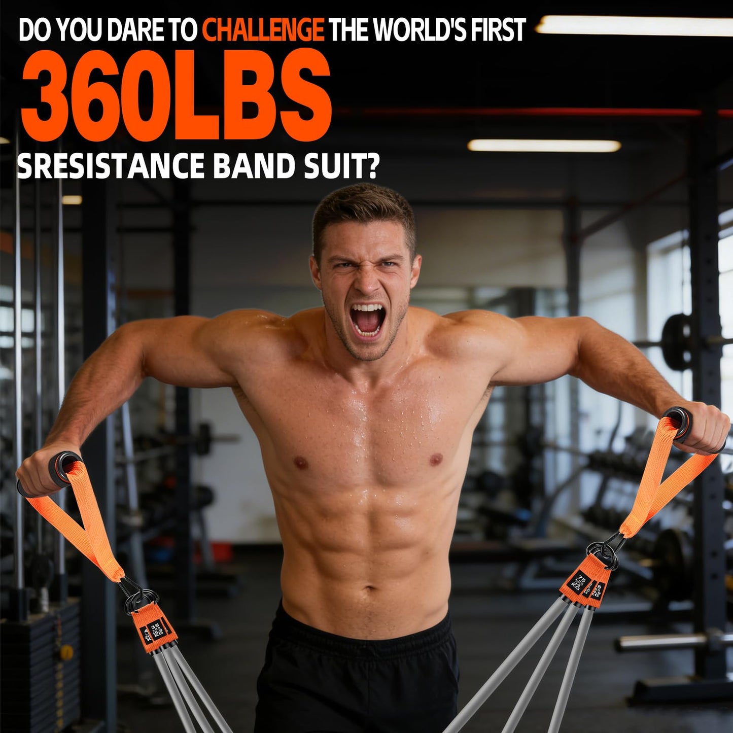 Laapee 2 in 1 18PCS Heavy Resistance Bands & Assisted Pull Up Bands Combo – 300LBS/225LBS with Non-Slip Handles, Ankle Straps, Door Anchor, Adjustable Bands & Foot Pedals for Strength Training