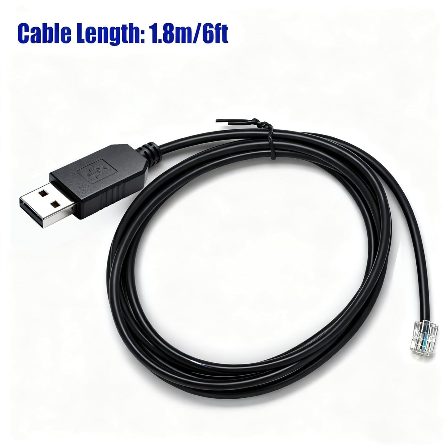 RJ12 6P6C FT232Chipset,1.8M 6FT USB to Hand Controller PC Link Cable of Orion Skywatcher Synscan, Hand Controller
