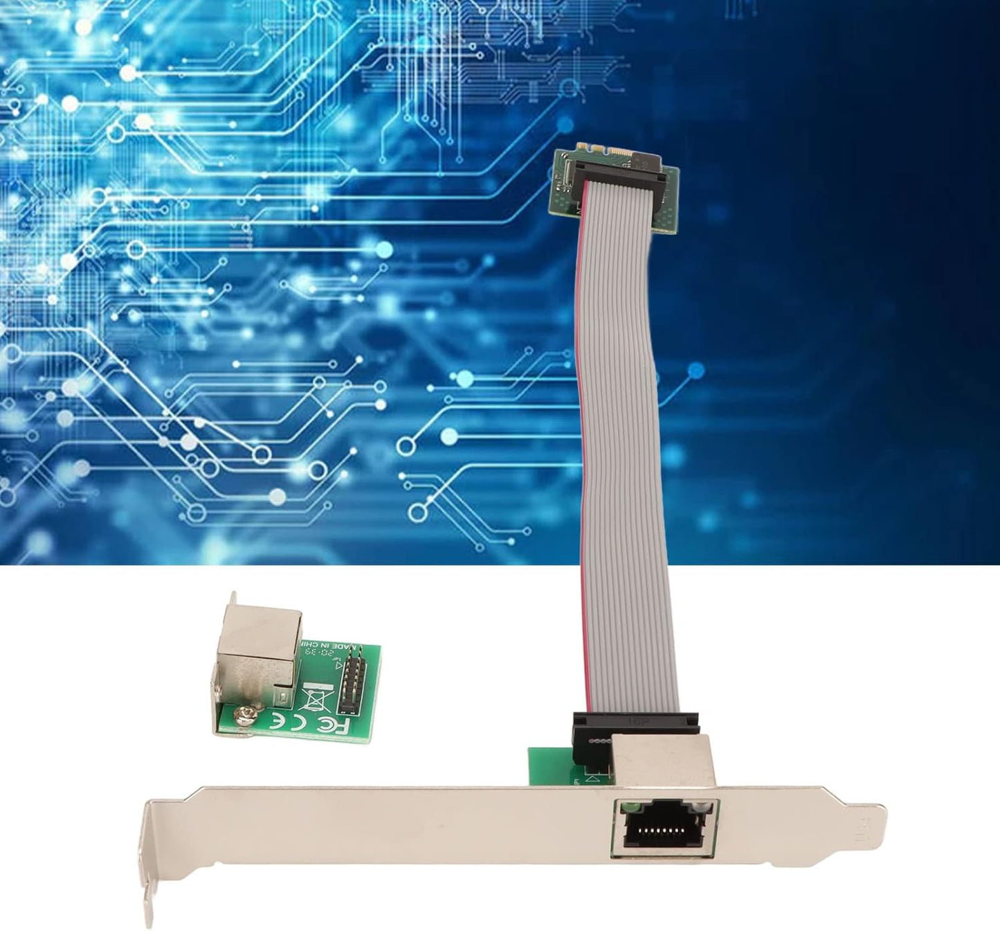 Zopsc M.2 1000M RJ45 Gigabit Ethernet Server Adapter, A E Key Single Port Gigabit Server NIC Adapter Ethernet NIC.