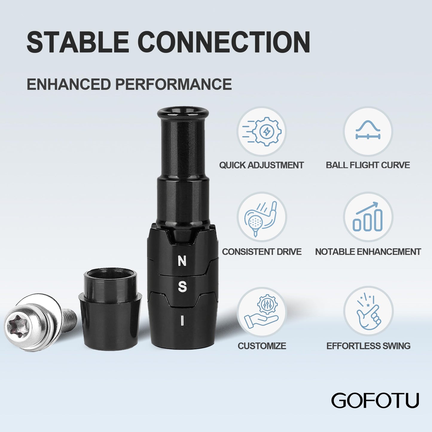 Gofotu Golf .335 Golf Adapter Sleeve Shaft Compatible with Callaway Quantum,Elyte, Ai Smoke Series Drivers, Paradym, Epic, Rogue ST, Great Big Bertha, MAVRIK Series,16/815/814 XR Drivers