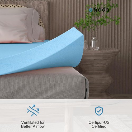 Elfreda Twin Mattress Topper - Pressure-Relieving Bed Pad | 3 Inch Comfort in a Box