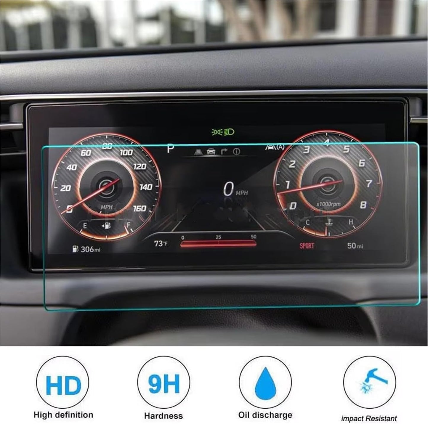 WIJMCTHC NX4 2021 2022 Car modification Compatible With Hyundai For Tucson Tempered Glass LCD Screen Protective Film