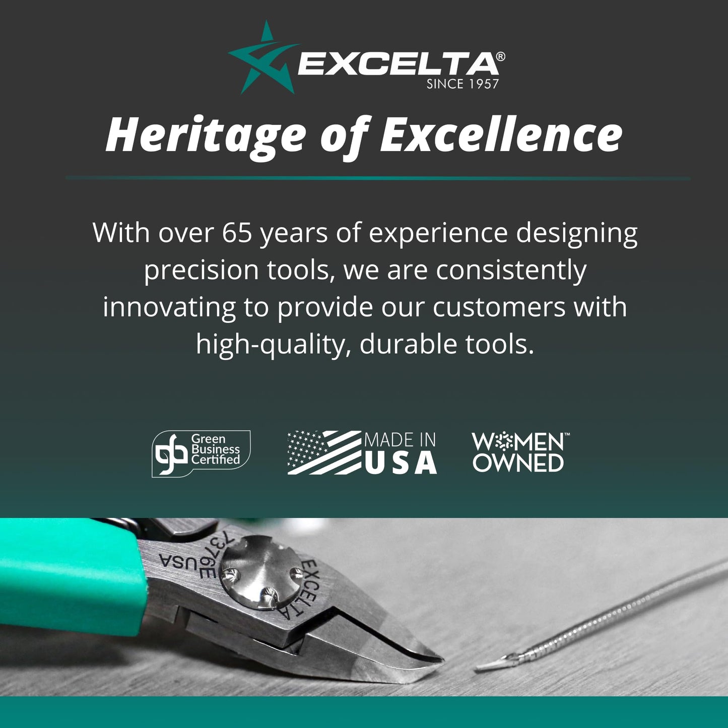Excelta 147AT Stainless Steel Carbide Insert Compound Action Cutter, Taper Head, Cushioned Anti-Static Grip, .005-.030" Cutting Capacity, 6", Semi-Flush, Intermediate
