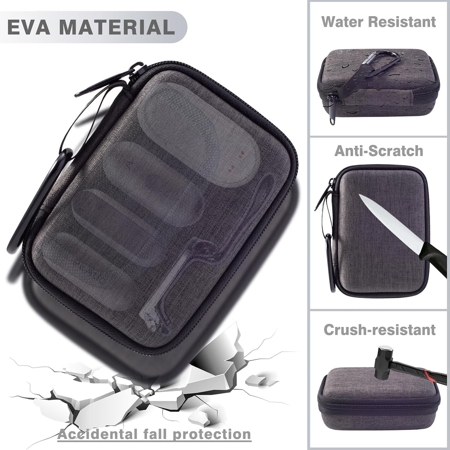 EVGRDCS Hard Case Compatible with PLAUD NotePin/NotePin S AI Voice Recorder,Scratch and Fall Resistant Integrated