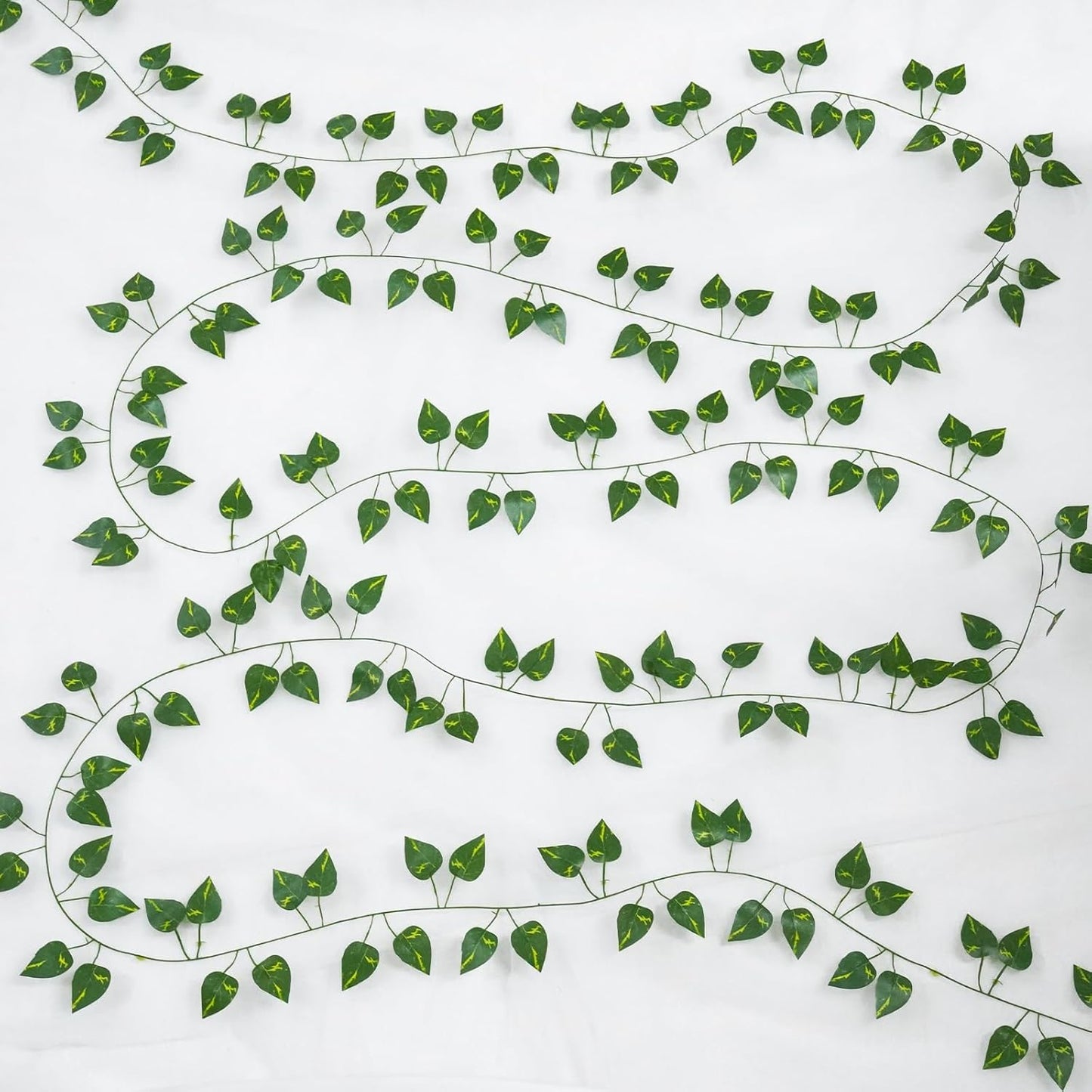 Suddus Artificial Pothos Leaves | 33 Feet Faux Greenery Hanging Garland for Home & Garden Decor