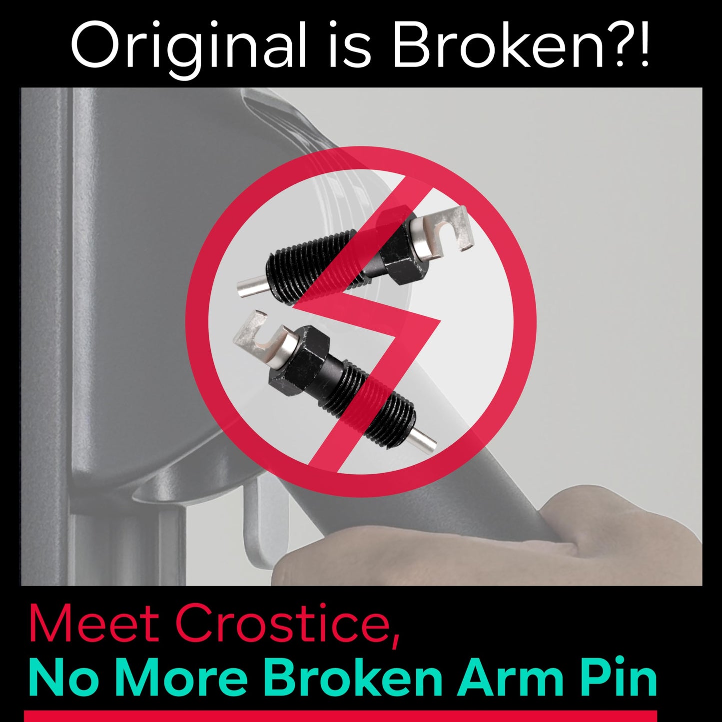 Crostice Arm Plunger Pin Compatible with Tonal Home Gym Machine, Robust Upgraded Locking Pin Assembly Replacement Kit for Repairing Broken Arm Stuck Issues, Backup Plungers Accessories, Set of 2