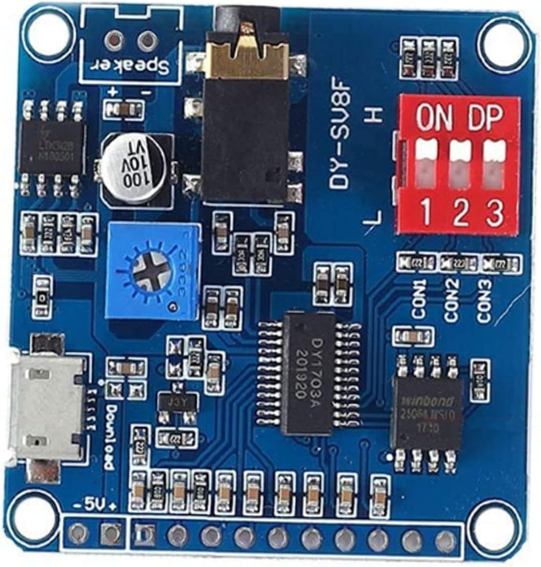 DEVMO MP3 5W 64MBit Voice Playback Module Music Player Voice prompts Voice Broadcast Device Trigger Amplifier Class D