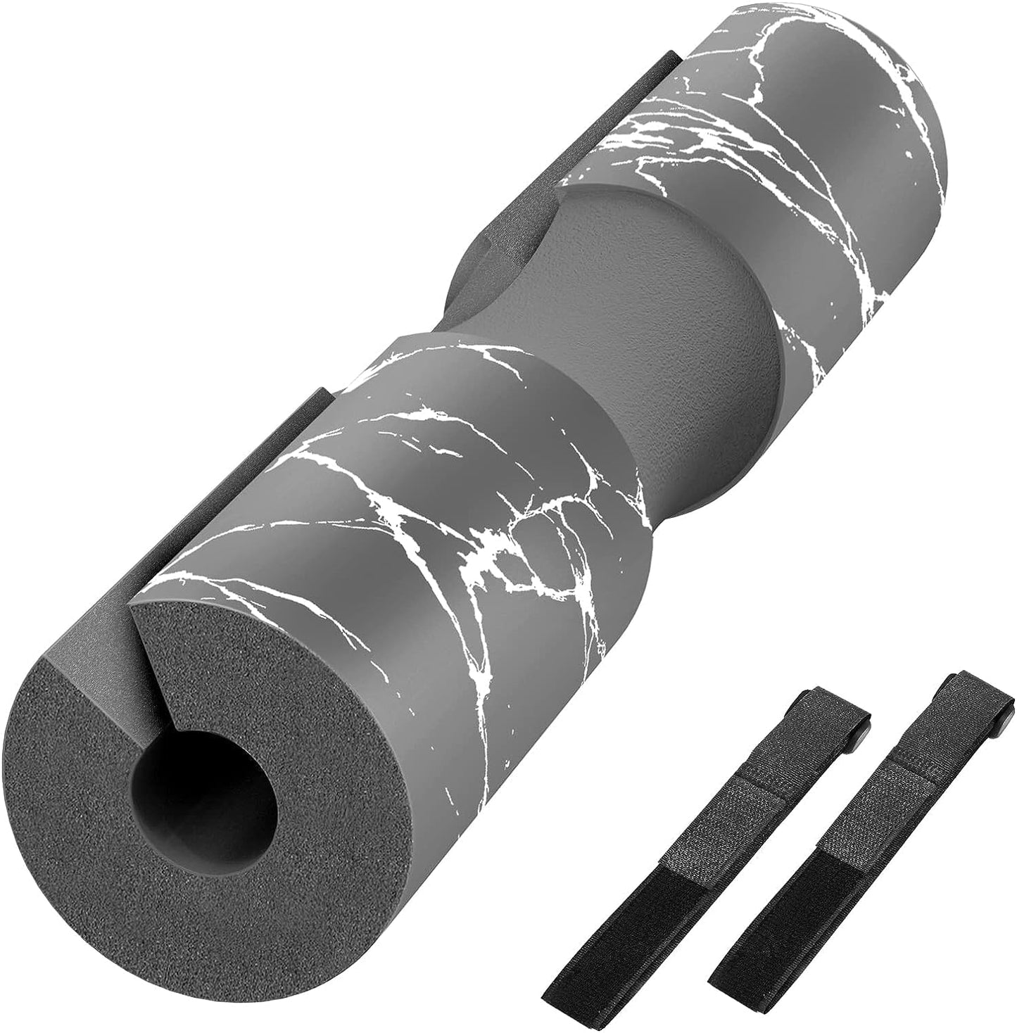 POWER GUIDANCE Barbell Squat Pad - Neck & Shoulder Protective Pad - Great for Squats, Lunges, Hip Thrusts, Weight Lifting & More - Fit Standard and Olympic Bars Perfectly,Gery
