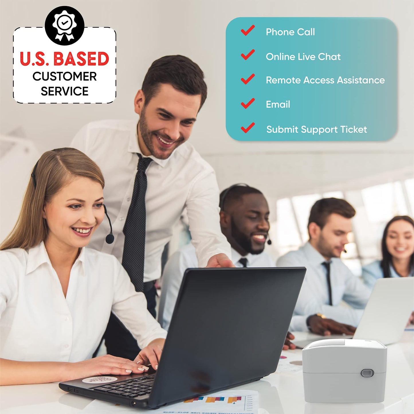 Arkscan 2054K-WF Shipping Label Printer Support USB & WiFi Connection, Work w/iPhone Windows Mac Chromebook Android Support Amazon Ebay Paypal Shopify Shipstation UPS USPS FedEx Direct Thermal Labels
