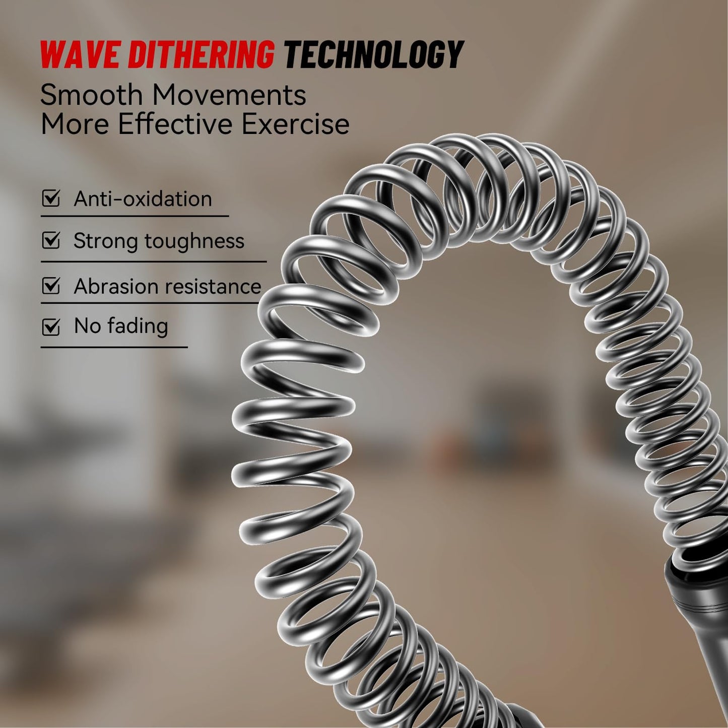 ELLAVA Cordless Ropeless Battle Ropes for Home Gym – Portable Weighted Workout Rope for HIIT, Cardio & Strength Training, Low-Impact Full Body Exercise Equipment for Men & Women