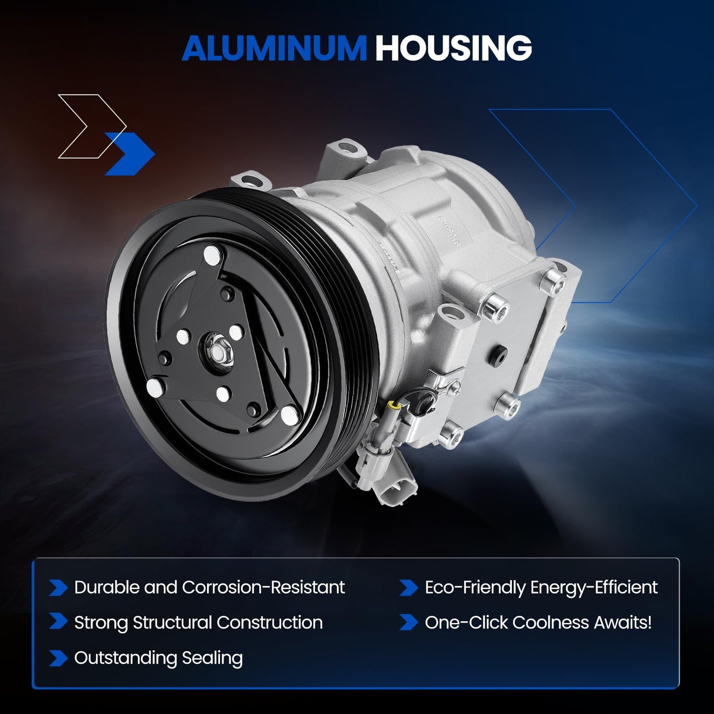 SYKRSS 78320 Air Conditioning A/C Compressor with Clutch Compatible with Toyota Corolla 1998-2002 1.8L L4 GAS