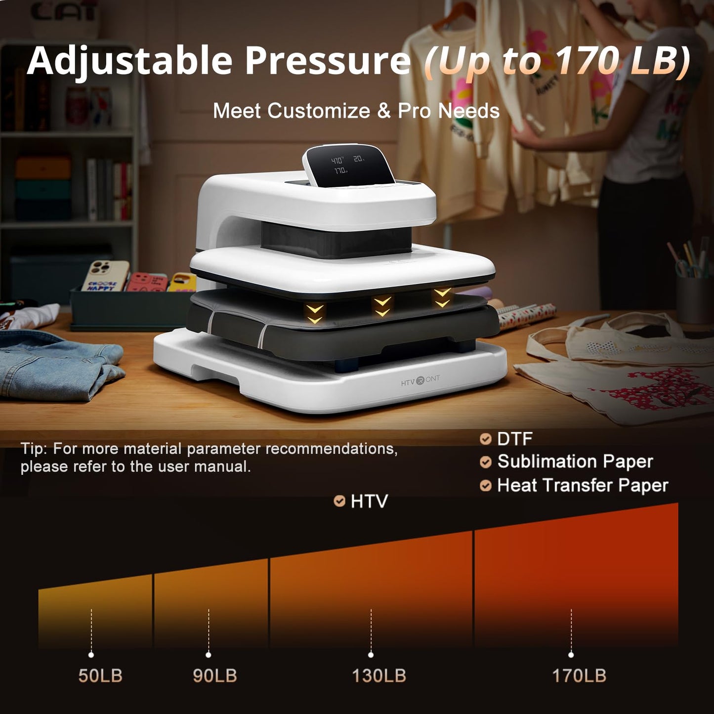 HTVRONT Phone Case Heat Press Bundle - Compatible with iPhone & Android Phone Case Sublimation Machine + HTVRONT Auto Heat Press 2