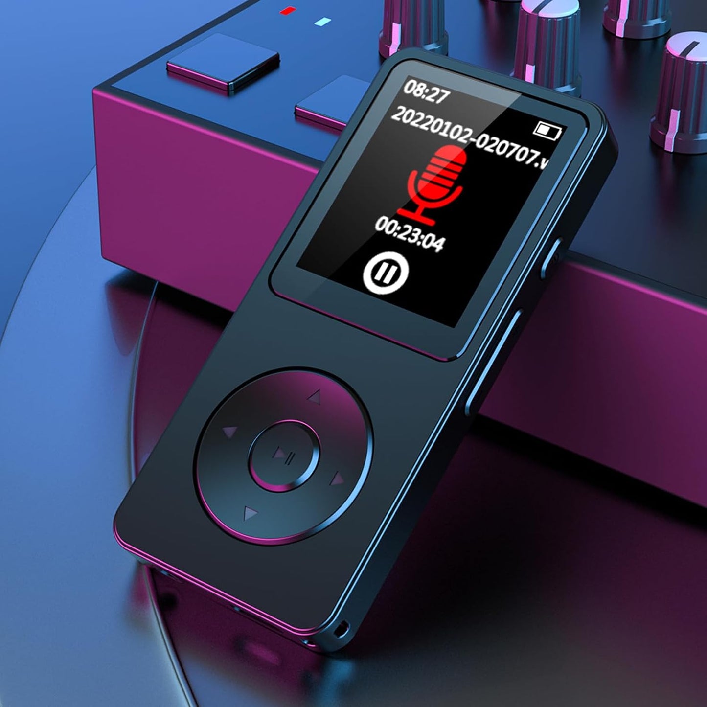 TIKATARER 2.4 Inch MP3 5.4, 32G Player with Bluetooth HiFi Music Player, Built in Speaker FM Radio Voice Recorder E