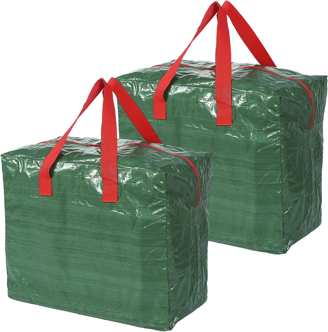Sattiyrch Christmas Garland Storage Bags - Waterproof Dual Zipper Design with Card Slot | 2-Pack, Green