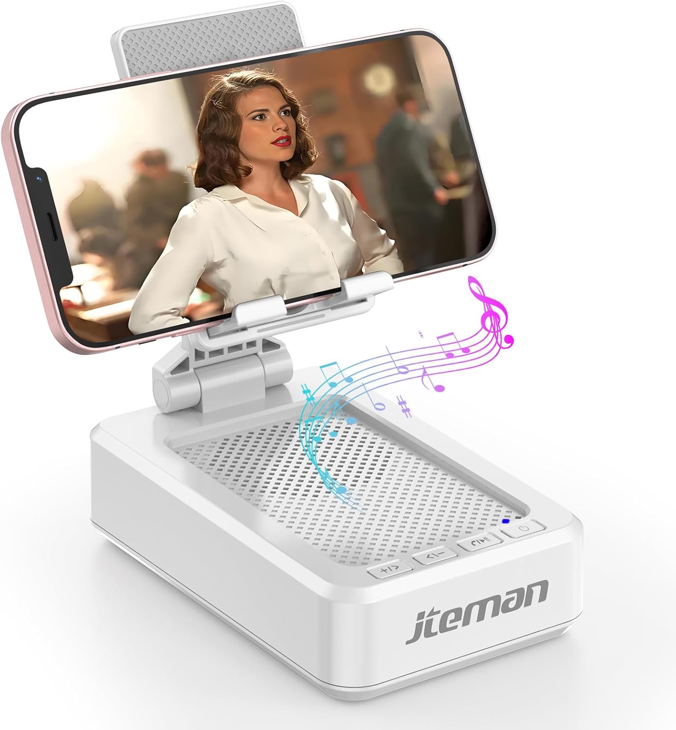 JTEMAN Portable Phone Stand with Speaker Bluetooth Wireless,Gifts for Men Women,Birthday for Women,Kitchen Gadgets