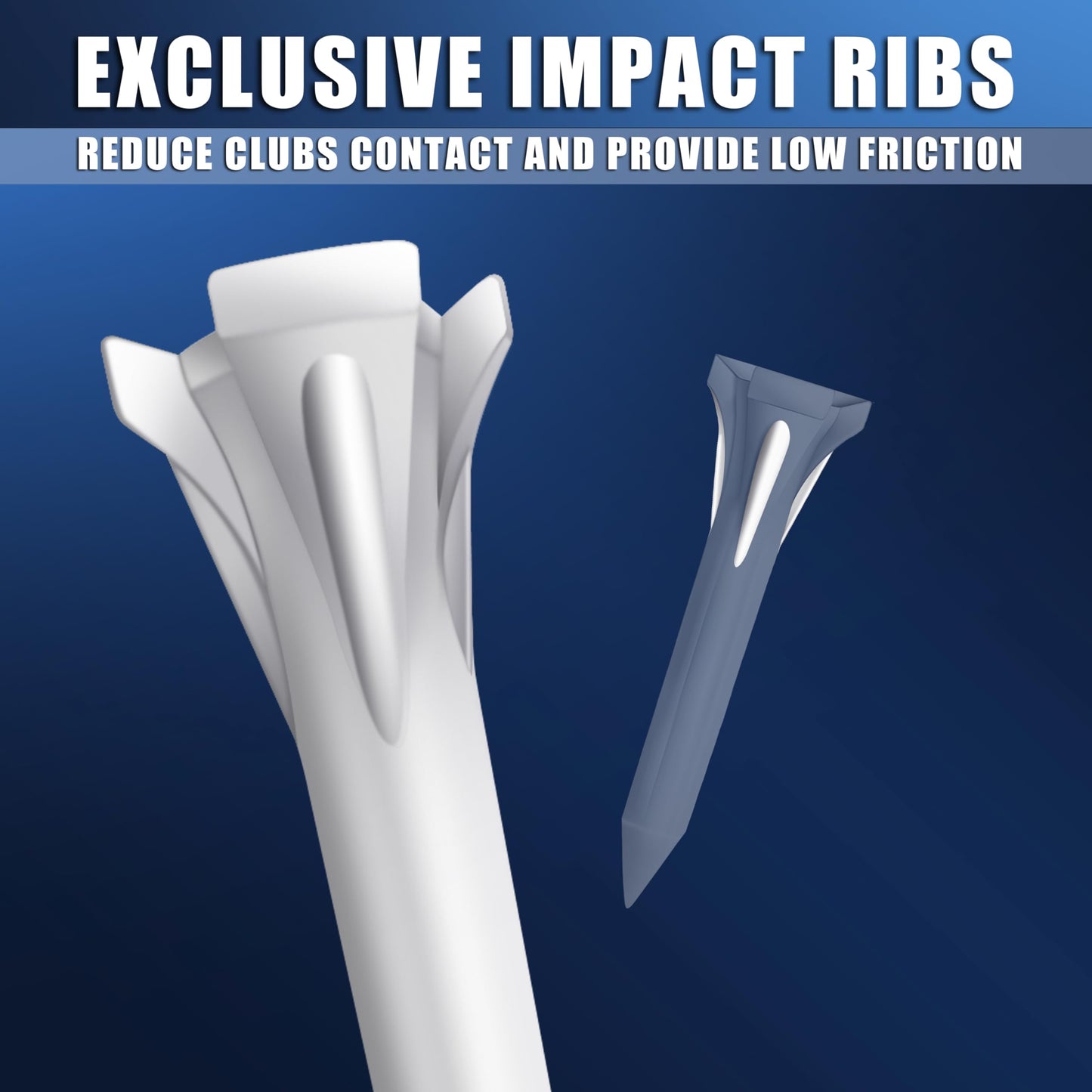 CHAHMPKEY Premium 3-Prong Plastic Golf Tees 3-1/4" 120 or 100 Pack- 40% Reduced Ball Contact with High Stability and Long Distance Performance Golf Tees Plastic(120 Assorted Pack - 3-1/4")