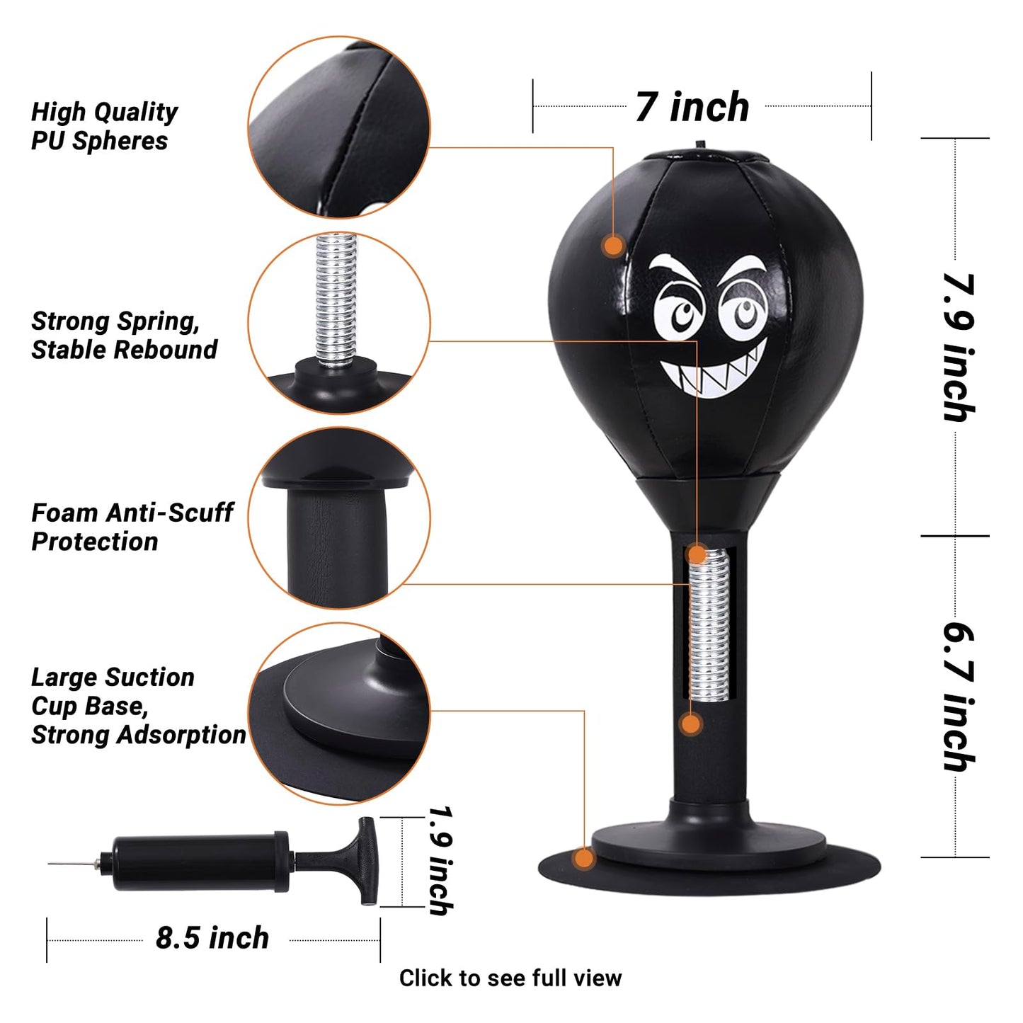 Peonyflow Stress Buster Desktop Punching Bag,Rage Bag, Fun Punching Bag,Speed Bag,for Office Table, Heavy Duty Stress Relief Ball, Desk Boxing Punch Ball, Funny Gift for Coworkers and Friends